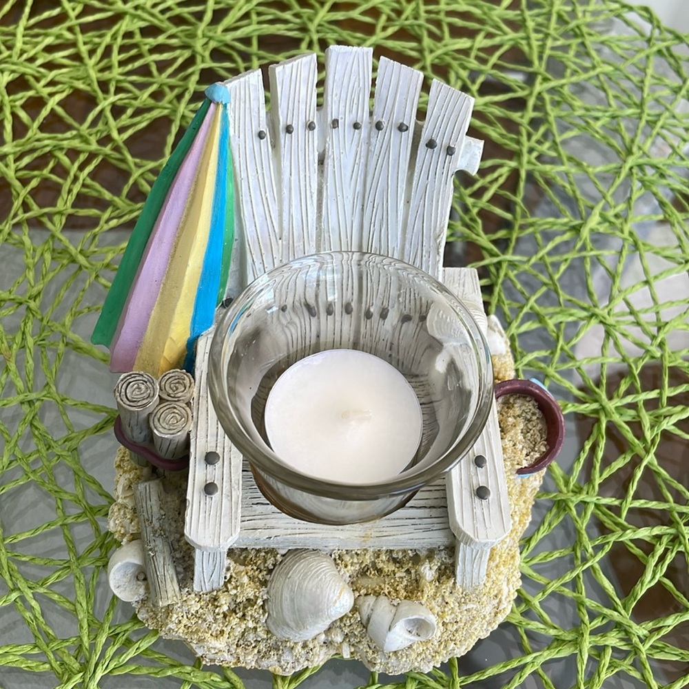 Coastal decor candle holder